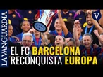 La celebración del FC Barcelona al ganar su cuarta Champions frente al Lyonnes de Europa