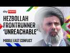 Frontrunner to replace Hezbollah's former leader 'unreachable' as Israel continues strikes