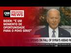 Biden: “É um momento de oportunidade para o povo Sírio” | AGORA CNN