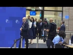 Von der Leyen, Costa e Tusk arrivano in conferenza stampa a termine prima giornata Consiglio Ue