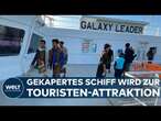 BESATZUNG NOCH GEFANGEN: Huthi-Rebellen verwandeln gekapertes Schiff in Touristen-Attraktion