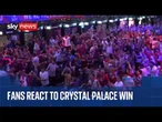 Crystal Palace fans watch UEFA Conference League final at London screening