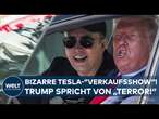 DONALD TRUMP: Bizarre Tesla-"Verkaufsshow" mit Musk im Weißen Haus! Tesla-Aktien rauschen weiter ab