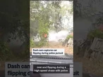 Dashcam captures car flipping during police pursuit