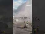 American airlines plane catches fire in Denver