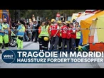 MADRID: Sechsstöckiges Gebäude stürzt ein! – Vier Tote nach Bauarbeiten im Stadtzentrum