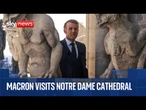 Macron inaugurates new sightseeing tour route of Notre-Dame cathedral's towers
