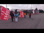 Manifestazione pro Palestina agli stabilimenti Amazon di Brandizzo