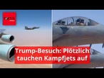 Kurz vor Trumps Landung in Saudi-Arabien tauchen plötzlich Kampfjets auf