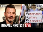 Jimmy Kimmel supporters protest outside ABC headquarters in NY after show suspended