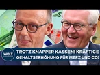 REGIERUNG: Kräftige Gehaltserhöhungen für Kanzler, Präsident und Minister – Trotzt knapper Kassen
