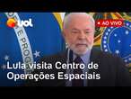 Lula fala ao vivo e visita centro de operações espaciais da Telebras, em Brasília; acompanhe