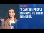 Sky News' Yalda Hakim hears sirens overhead in Jerusalem