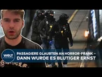 MESSERSTECHER IM ZUG: Passagiere glaubten an Horror-Prank ‒ dann wurde es blutiger Ernst