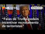 Trump alimenta núcleos terroristas pelo mundo com falas contra imigrantes e sobre Gaza | Análise