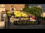 Flash mob di Amnesty al Campidoglio, "50 anni mai in silenzio"