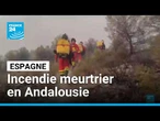 L'Andalousie en flammes : un feu de forêt meurtrier se déclenche en Espagne • FRANCE 24