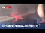 Macedonia night club fire: Video shows fireworks being released in crowded venue