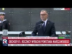 Andrzej Duda: Powstanie Warszawskie było po to, żeby odzyskać wolną i suwerenną Polskę