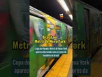 Copa do Mundo: Metrô de Nova York aparece decorado com as cores da bandeira do Brasil