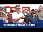 Andy Burnham holds rally following Makerfield by-election win
