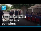 Soutien aux pompiers après l'incendie géant dans le massif des Corbières • FRANCE 24
