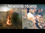 Ukrainian FPV drones blitz Russian trenches and blow up armoured vehicles and infantry
