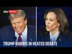 US election: Blistering exchanges and fact checking in Kamala Harris and Donald Trump debate