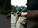 Seattle Kraken mascot has close call with grizzly bear
