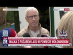 NA ŻYWO! „To nie był zwykły grill, to był ogień po wierzchołkach!” Relacja pilota z pożaru lasu!