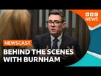 Behind the scenes with new UK Prime Minister Andy Burnham | BBC Newscast
