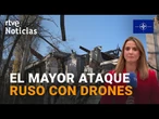 GUERRA UCRANIA: RUSIA lanza 188 DRONES coincidiendo con la REUNIÓN de URGENCIA con la OTAN | RTVE
