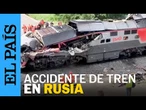 RUSIA | Dos trenes descarrilan al derrumbarse los puentes por los que circulaban en Kursk y Briansk