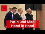Hier laufen Putin und Indiens Regierungschef Hand in Hand zum China-Gipfel