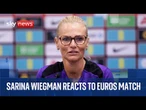 England manager Sarina Wiegman holds news conference after match against Netherlands
