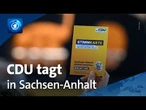 Vor Wahl in Sachsen-Anhalt: CDU-Landesparteitag in Dessau-Roßlau