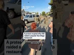 A protest erupted after ICE raided a popular San Diego restaurant