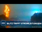 USA: Lichtershow mal anders - Gewitter verursacht Stromausfall und dunkle Straßen in South Carolina!