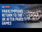 British athletes return from Paris Paralympics after second place finish in medals table