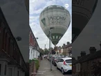 Hot air balloon lands in residential UK street