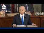 Israeli Prime Minister Benjamin Netanyahu thanks Biden while addressing Congress