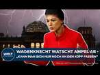 KLARE KANTE ZUM AMPEL-AUS: BSW-Chefin Sahra Wagenknecht drischt gnadenlos auf Scholz und Merz ein