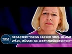 DEUTSCHLAND: Desaster "Wenn Faeser noch im Amt wäre, müsste sie jetzt zurücktreten" Kubicki-Klartext