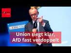 Hochrechnung von 19:00: Merz macht’s! Union siegt klar, AfD fast verdoppelt