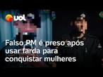 Falso PM preso em Goiás diz que usava farda para 'se relacionar com mulheres'; assista