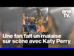 Invitée sur scène par Katy Perry, cette jeune fan fait un malaise en plein concert