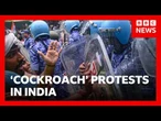 India's 'cockroach' protest continues after police crackdown | BBC News