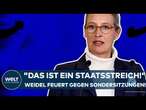 DEUTSCHLAND: "Das ist ein Staatsstreich!" AfD-Chefin Weidel feuert gegen Bundestag-Sondersitzungen!