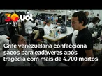 Ateliê de moda passa a produzir sacos mortuários após terremotos na Venezuela