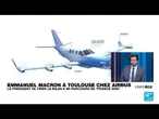 Emmanuel Macron chez Airbus à Toulouse pour faire le bilan de "France 2030" à mi-parcours